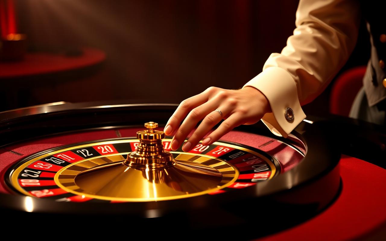 Live Casino Roulette Tisch mit Croupier